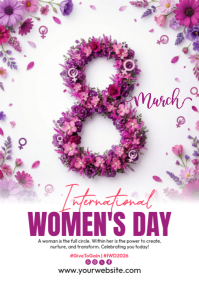 international women's day A4 template