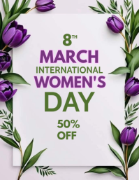 Weiß International Women's Day Sale ใบปลิว Template
