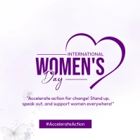 International Women's day Message Instagram template