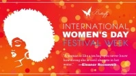 International Women's Day Festival Week Quote Facebook Cover template