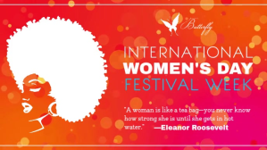 红色 International Women's Day Facebook Cover Video Template