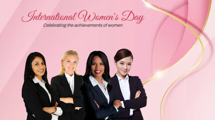 International Women's Day Flyer Ekran reklamowy (16:9) template