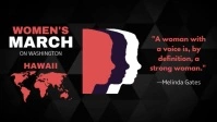 International Women's Day Quote Facebook Cover Video template