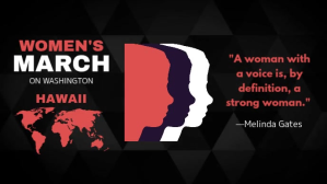 黑色 Women's March Facebook Cover Video Template