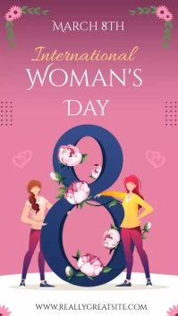 International women's day template Historia de Instagram