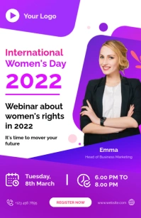 International women's day Webinar Event Flyer Tabloid template