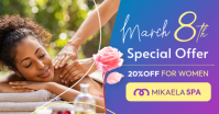 International Women’s Day Spa Facebook Ad Template – March 8th Beauty Discount Promotion