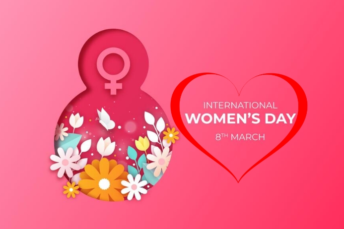 International women's day Background Poster template