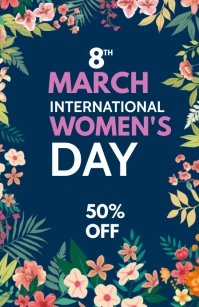 international women's Day Half Page Wide template