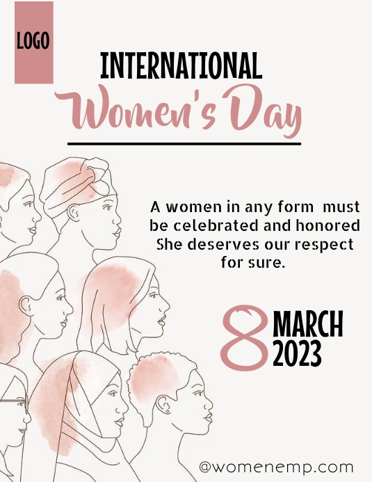 International Women's Day Flyer (US Letter) template