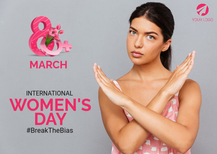 International Women's Day Postcard template