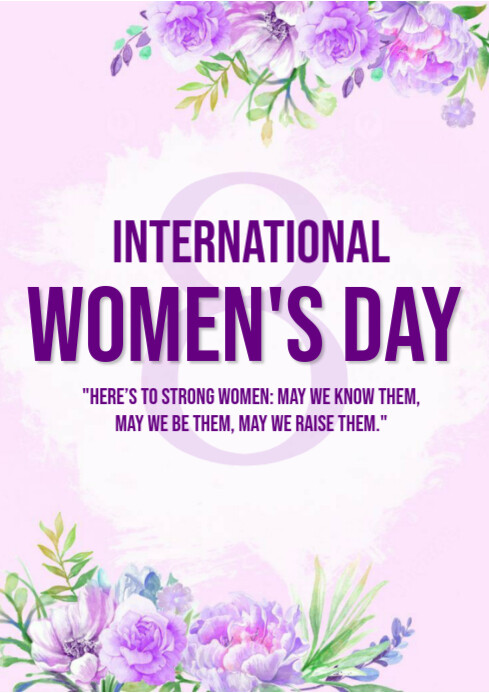 International women's day A4 template