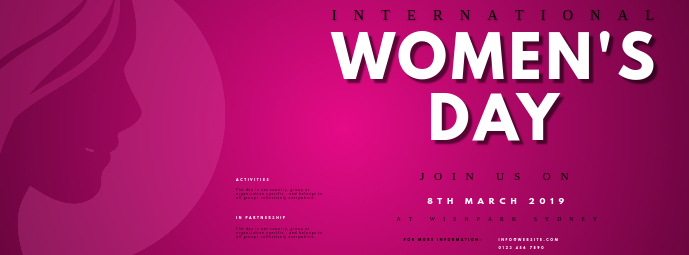 INTERNATIONAL WOMEN'S DAY  FACEBOOK COVER TEMPLATE