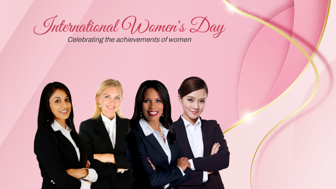 International Women's Day Flyer Digital Display (16:9) template