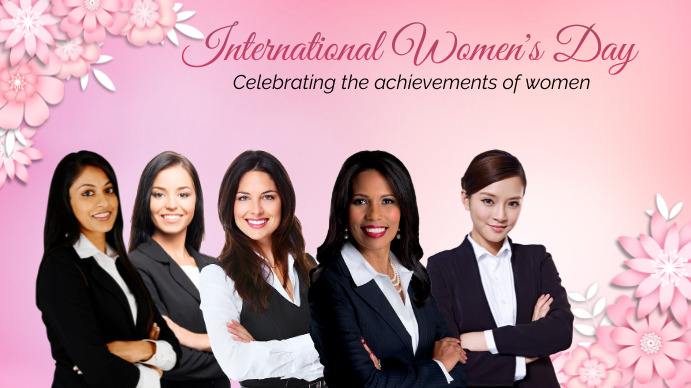 International Women's Day Flyer Digital Display (16:9) template