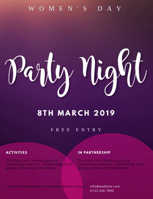 INTERNATIONAL WOMEN'S DAY PARTY TEMPLATE PosterMyWall