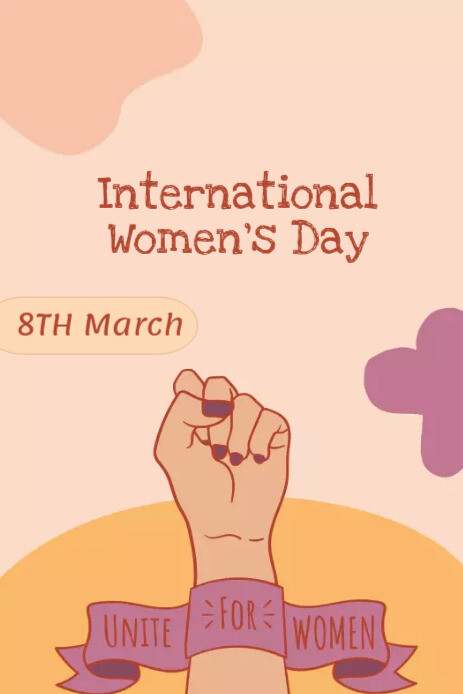 International Women's Day Pinteres Pinterest Graphic template