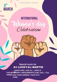 international women's Day Poster 2021 A4 template