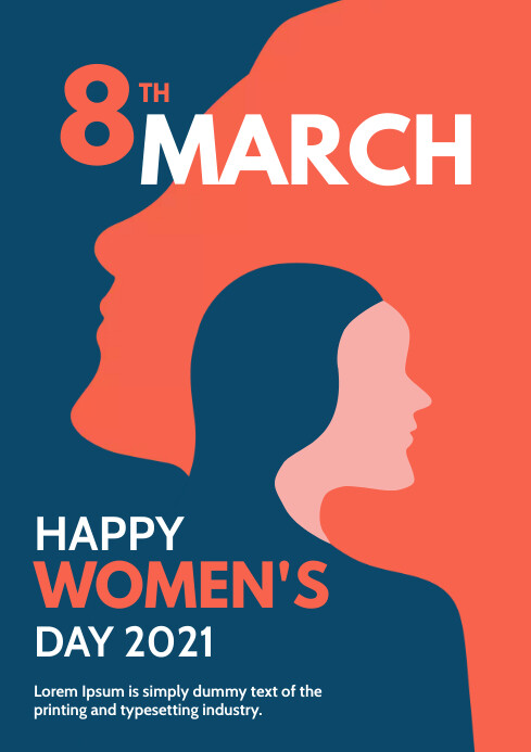international women's Day Poster A4 template