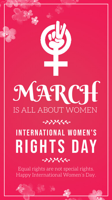 International Women's Rights day Insta story template