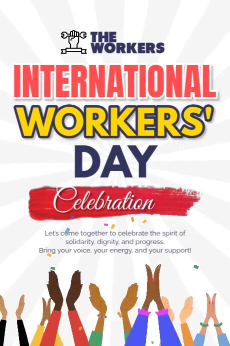 International Workers' Day Celebration Poster template