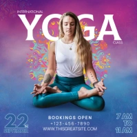 International Yoga Class Template Сообщение Instagram