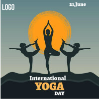 International yoga day Cuadrado (1:1) template