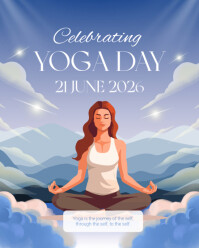 International Yoga Day Instagram Portrait template