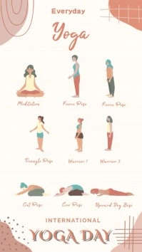 International  Yoga Day 数字显示屏 (9:16) template