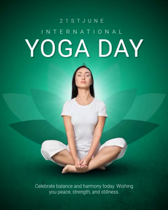International Yoga Day Instagram Portrait template