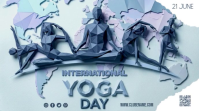 International Yoga Day Digital Display Video Umbukiso Wedijithali (16:9) template