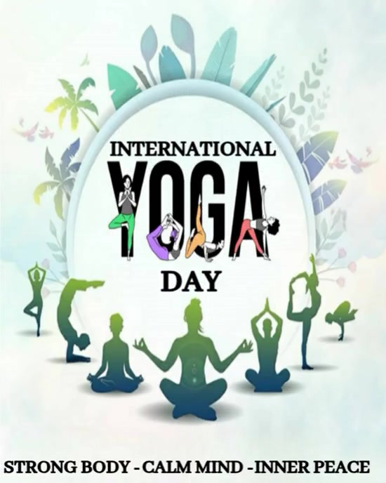 International Yoga Day Poster | June 21 Wellness & Meditation Flyer Instagram Portrait template