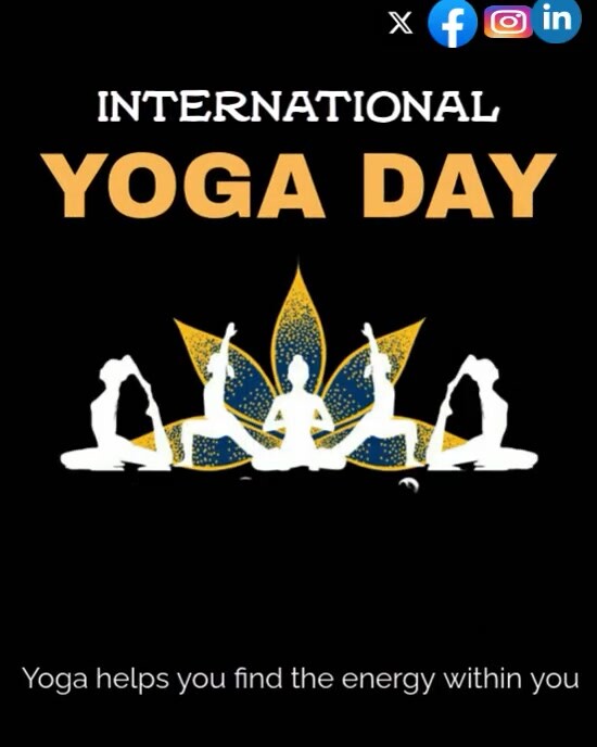 International Yoga Day Poster | June 21 Wellness & Meditation Flyer Instagram Portrait template