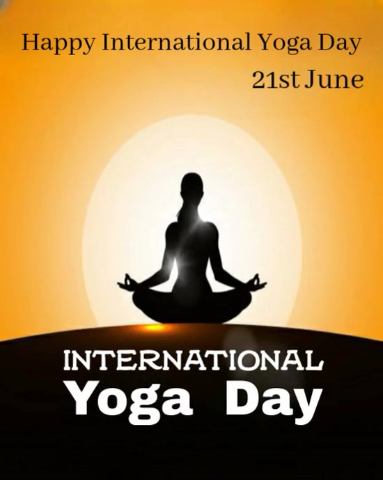 International Yoga Day Poster | June 21 Wellness & Meditation Flyer Instagram Portrait template