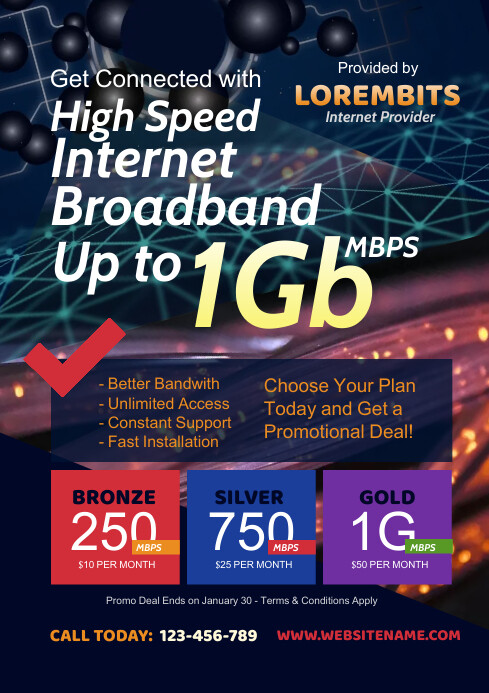 Broadband Flayer With Router Internet Broadband Flyer Template | PosterMyWall