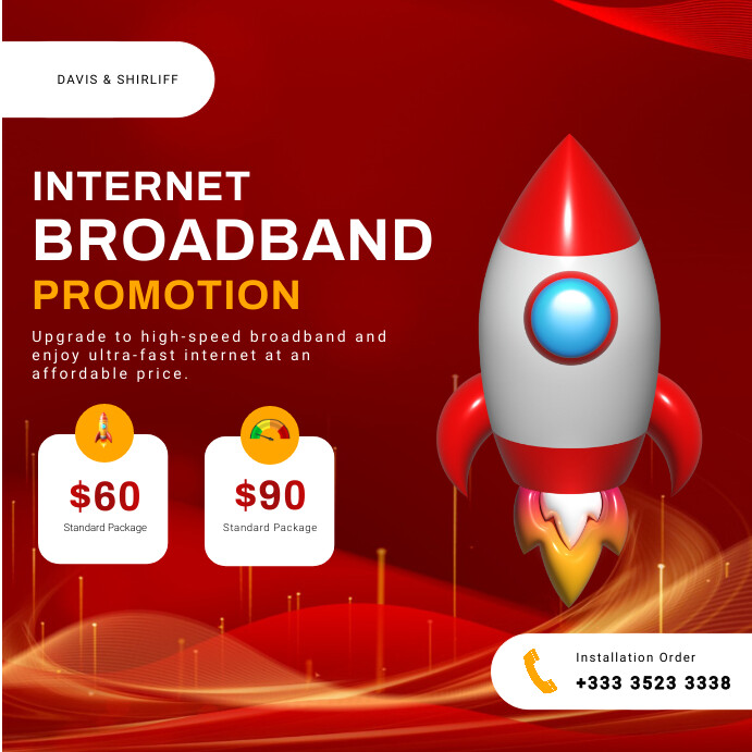 INTERNET BROADBAND PROMOTION Template | PosterMyWall
