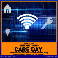 Internet Self-Care Day Instagram-Beitrag template