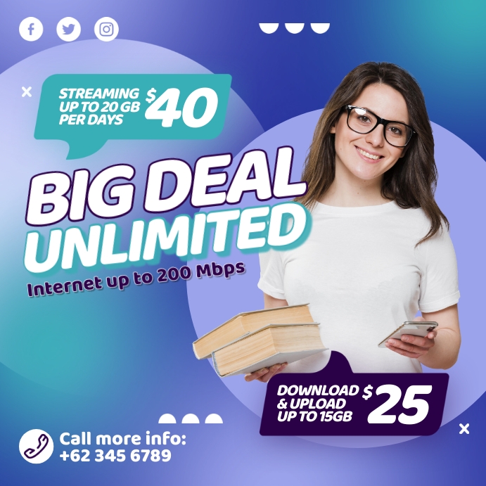 Internet Service Ads Template | PosterMyWall