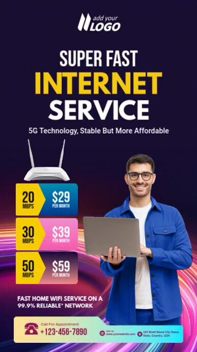 Internet Service Provider Instagram 快拍 template