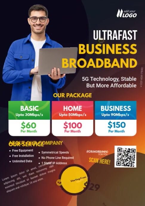 Internet Service Provider A4 template