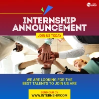 Internship Announcement Post Template โพสต์บน Instagram
