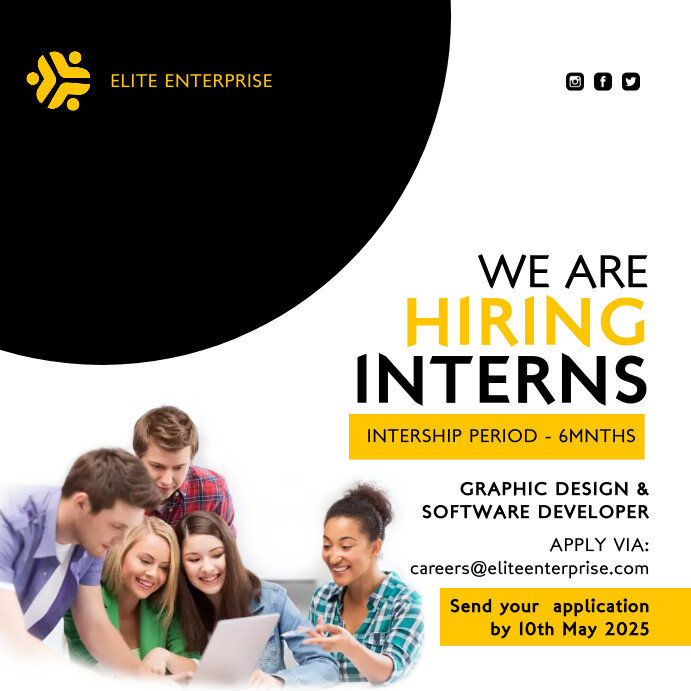 Internship flyers Template PosterMyWall