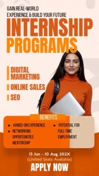 Internship Program Ad Ролик Reels в Instagram template