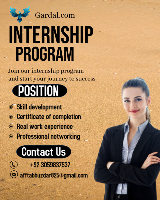 Internship program Instagram Portrait template