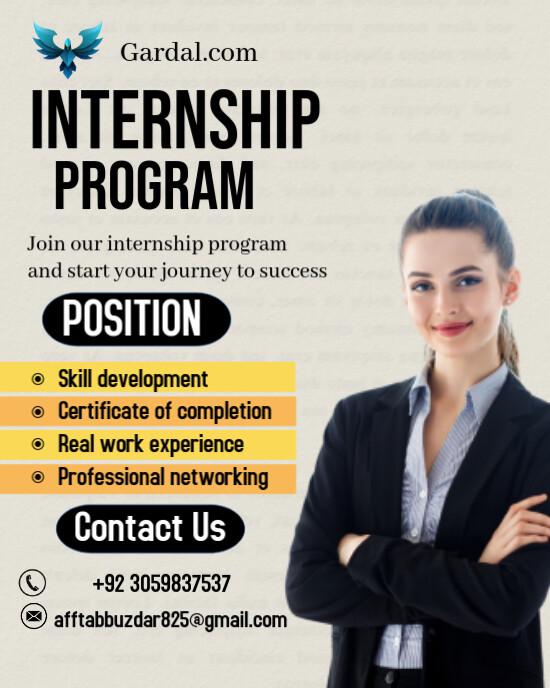 Internship program Instagram Portrait template