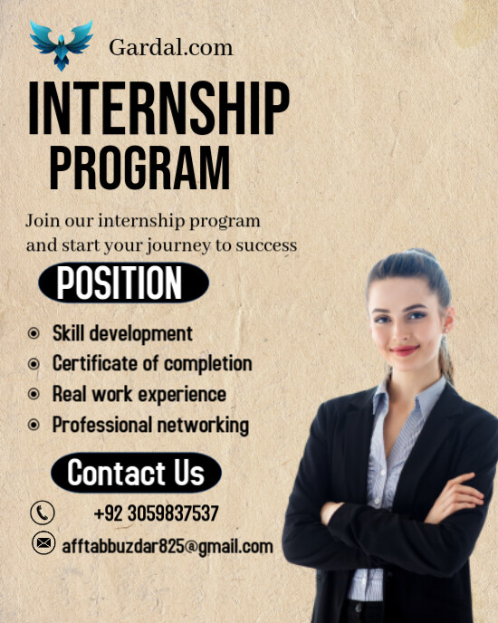 internship program Instagram Portrait template