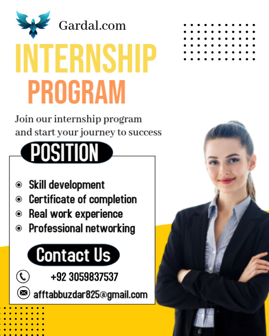 internship program Instagram Portrait template