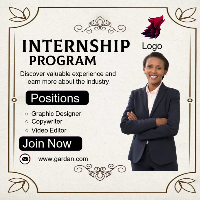Internship program Template | PosterMyWall