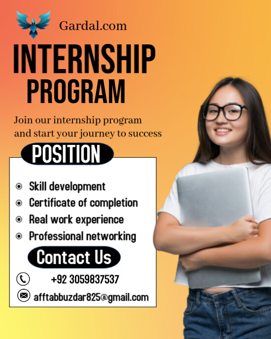 Internship program Instagram Portrait template