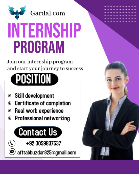 Internship program Instagram Portrait template